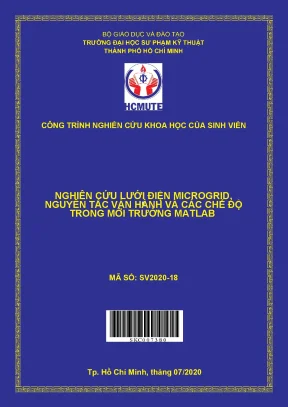 Hcmute nghiên cứu lưới điện microgrid nguyên tắc vận hành và các chế độ trong môi trường matlab
