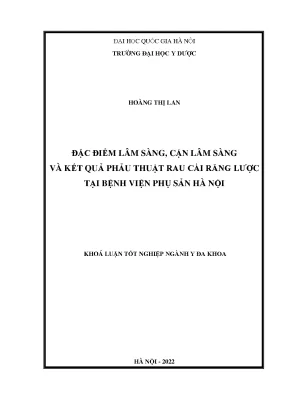 Nghiên cứu đặc điểm lâm sàng cận lâm sàng và kết quả phẫu thuật rau cài răng lược tại bệnh viện phụ sản hà nội