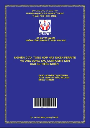 Đồ án hcmute nghiên cứu tổng hợp hạt niken ferrite và ứng dụng tạo composite nền cao su thiên nhiên