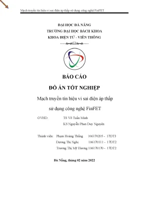 Tiểu luận báo cáo đồ án tốt nghiệp mạch truyền tín hiệu vi sai điện áp thấp sử dụng công nghệ finfet