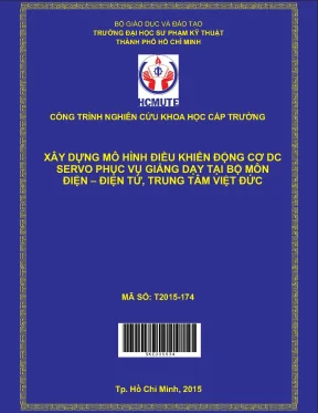 Hcmute xây dựng mô hình điều khiển động cơ dc servo phục vụ giảng dạy tại bộ môn điện điện tử trung tâm việt đức