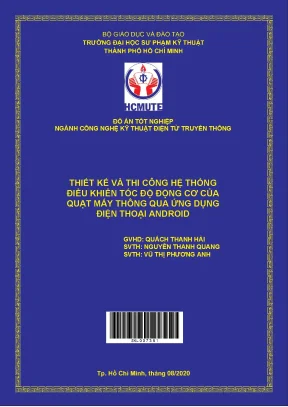 Đồ án hcmute thiết kế và thi công hệ thống điều khiển tốc độ động cơ của quạt máy thông qua ứng dụng điện thoại android