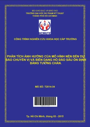 Hcmute phân tích ảnh hưởng của mô hình nền đến dự báo chuyển vị và biến dạng hố đào sâu ổn định bằng tường chắn