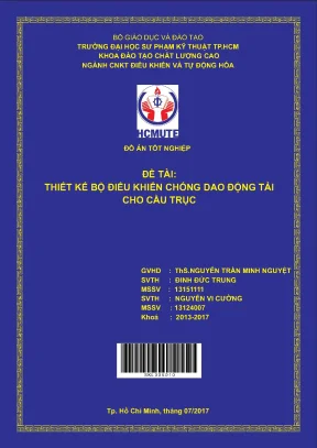 Đồ án hcmute thiết kế bộ điều khiển chống dao động tải cho cầu trục