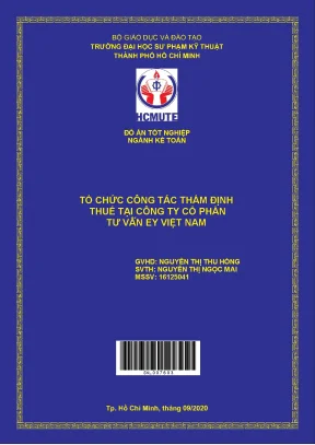 Đồ án hcmute tổ chức công tác thẩm định thuế tại công ty cổ phần tư vấn ey việt nam