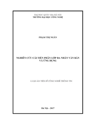 Luận văn thạc sĩ công nghệ thông tin nghiên cứu cải tiến phân lớp đa nhãn văn bản và ứng dụng