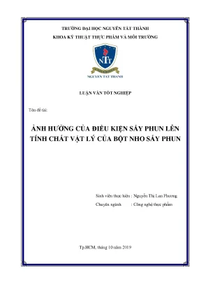 Luận văn tốt nghiệp công nghệ thực phẩm ảnh hưởng của các hydrocolloid lên hiệu suất sinh tổng hợp cellulose của vi khuẩn acetobacter xylinum