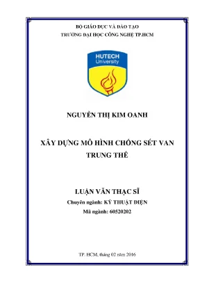 Luận văn thạc sĩ kỹ thuật xây dựng mô hình chống sét van trung thế