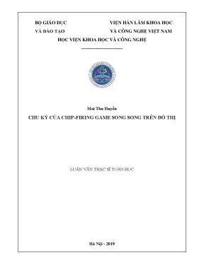 Luận văn thạc sĩ toán học chu kỳ của chip firing game song song trên đồ thị