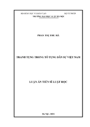 Luận án tiến sĩ luật học tranh tụng trong tố tụng dân sự việt nam