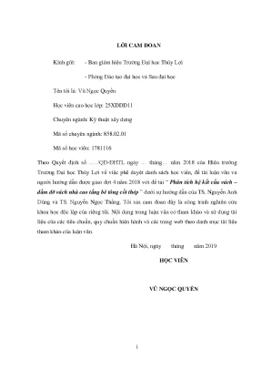 Luận văn thạc sĩ kỹ thuật phân tích hệ kết cấu vách dầm đỡ vách nhà cao tầng bê tông cốt thép