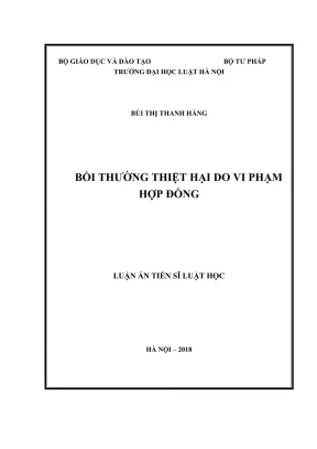 Luận án tiến sĩ luật học bồi thường thiệt hại do vi phạm hợp đồng