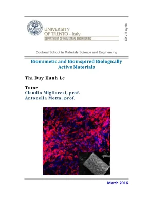Luận án tiến sĩ biomimetic and bioinspired biologically active materials