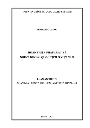 Luận án hồ hoàng giang