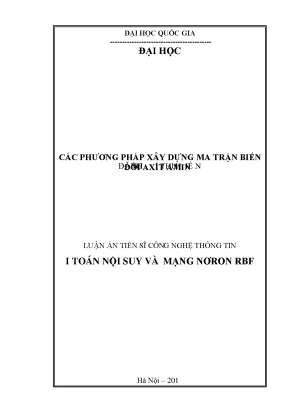 Luận án cập nhật về các phương pháp xây dựng ma trận biến đổi axít amin sinh viên vn