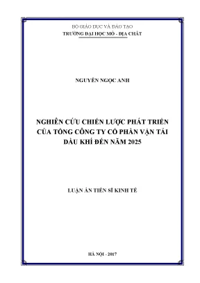 Luận án tiến sĩ kinh tế nghiên cứu chiến lược phát triển tổng công ty cổ phần vận tải dầu khí đến năm 2025