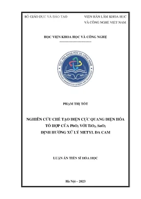 Luận án tiến sĩ nghiên cứu chế tạo điện cực quang điện hóa tổ hợp của pbo2 với tio2 sno2 định hướng xử lý metyl da cam