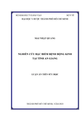 Luận án tiến sĩ nghiên cứu đặc điểm bệnh động kinh tại tỉnh an giang