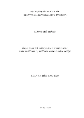 Luận án tiến sĩ cơ học sóng mặt và sóng lamb trong các môi trường dị hướng không nén được