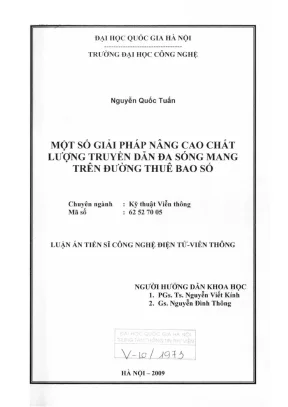 Luận án tiến sĩ công nghệ điện tử viễn thông một số giải pháp nâng cao chất lượng truyền dẫn đa sóng mang trên đường thuê bao số