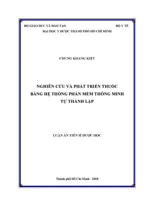 Luận án tiến sĩ dược học nghiên cứu và phát triển thuốc bằng hệ thống phần mềm thông minh tự thành lập