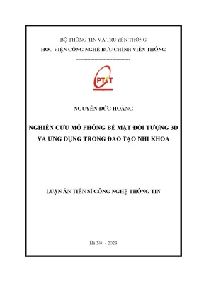 Luận án tiến sĩ nghiên cứu mô phỏng bề mặt đối tượng 3d và ứng dụng trong đào tạo nhi khoa