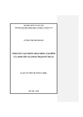 Luận án tiến sĩ tâm lý học tính sáng tạo trong hoạt động tạo hình của sinh viên ngành sư phạm mỹ thuật