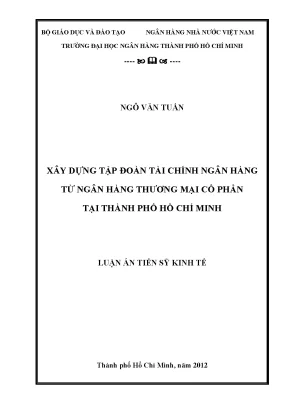 Luận án tiến sĩ kinh tế xây dựng tập đoàn tài chính ngân hàng từ ngân hàng thương mại cp tại tp hồ chí minh