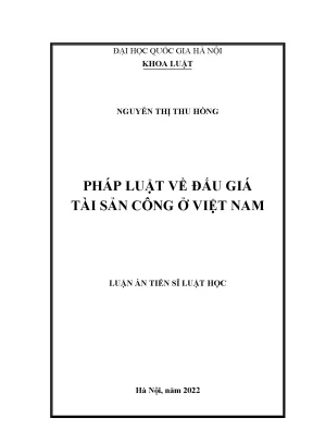 Luận án pháp luật về đấu giá tài sản công ở việt nam