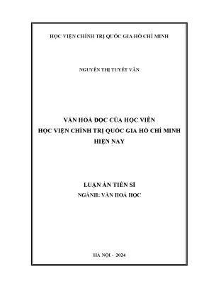 Luận án tiến sĩ học viện chính trị quốc gia hồ chí minh hiện nay