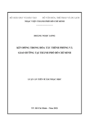Luận án tiến sĩ âm nhạc học kèn đồng trong hòa tấu thính phòng và giao hưởng tại thành phố hồ chí minh