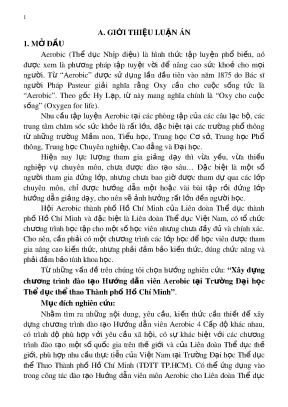 Tóm tắt luận án tiến sĩ giáo dục học xây dựng chương trình đào tạo hướng dẫn viên aerobic tại trường đại học thể dục thể thao thành phố hồ chí minh