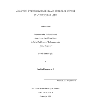 Luận án tiến sĩ modulation of macrophage biology and host immune response by mycobacterial lipids