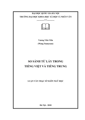 Luận văn thạc sĩ ngôn ngữ học so sánh từ láy trong tiếng việt và tiếng trung