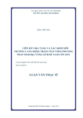 Luận văn thạc sĩ địa chất dầu khí ứng dụng liên kết địa tầng và xác định môi trường trầm tích theo phương pháp sinh địa tầng lô h bể nam côn sơn