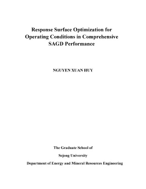 Luận án tiến sĩ response surface optimization for operating conditions in comprehensive sagd performance