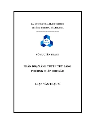 Luận văn thạc sĩ khoa học máy tính  phân đoạn ảnh tuyến tụy bằng phương pháp học sâu