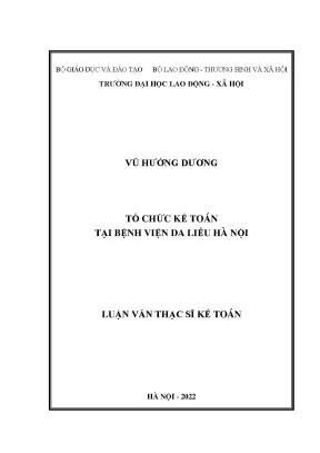 Luận văn thạc sĩ kế toán tổ chức kế toán tại bệnh viện da liễu hà nội