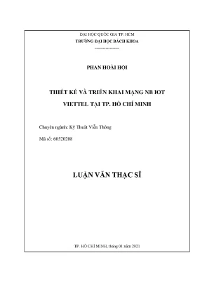 Luận văn thạc sĩ kỹ thuật viễn thông thiết kế và triển khai mạng nb iot viettel tại tp hồ chí minh