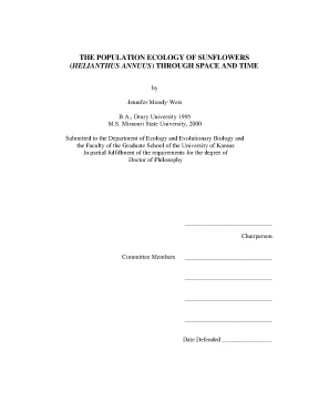 Luận án tiến sĩ the population ecology of sunflowers helianthus annuus through space and time