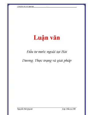 Luận văn đầu tư nước ngoài luận văn hoạt động kinh tế kinh tế đối ngoại việt nam luật đầu tư đầu tư nước ngoài kinh tế thị trường đối tác đầu tư toàn cầu hóa thực trạng và giải pháp
