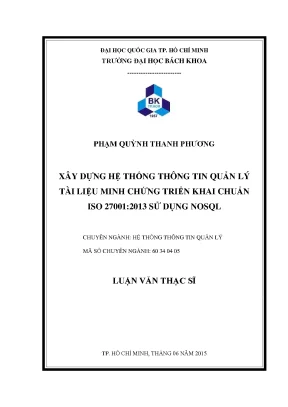 Luận văn thạc sĩ hệ thống thông tin quản lý xây dựng hệ thống thông tin quản lý tài liệu minh chứng triển khai chuẩn iso 27001 2013 sử dụng nosol