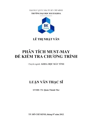 Luận văn thạc sĩ khoa học máy tính phân tích mustmay để kiểm tra chương trình