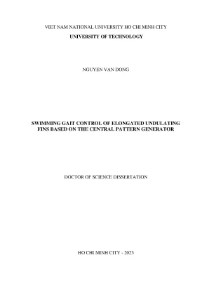 Luận án tiến sĩ cơ kỹ thuật swimming gait control of elongated undulating fins based on the central pattern generators
