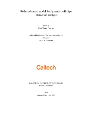 Luận án tiến sĩ triết học reducedorder model for dynamic soilpipe interaction analysis