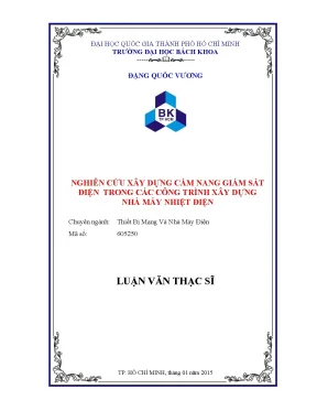 Luận văn thạc sĩ thiết bị mạng và nhà máy điện nghiên cứu xây dựng cẩm nang giám sát điện trong các công trình xây dựng nhà máy nhiệt điện
