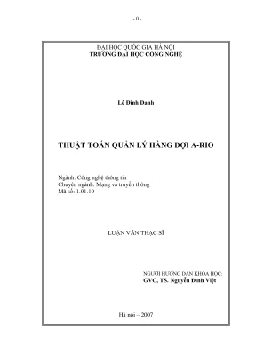 Luận văn thạc sĩ công nghệ thông tin thuật toán quản lý hàng đợi a rio