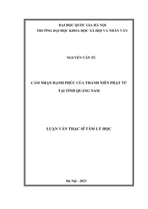 Luận văn thạc sĩ tâm lý học cảm nhận hạnh phúc của thanh niên phật tử tại tỉnh quảng nam