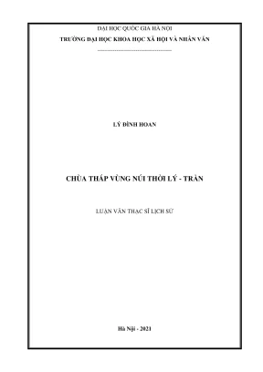 Luận văn thạc sĩ lịch sử chùa tháp vùng núi thời lý trần
