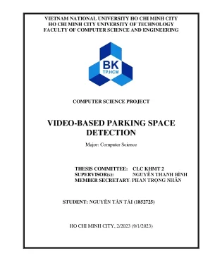 Luận văn tốt nghiệp khoa học máy tính videobased parking space detection